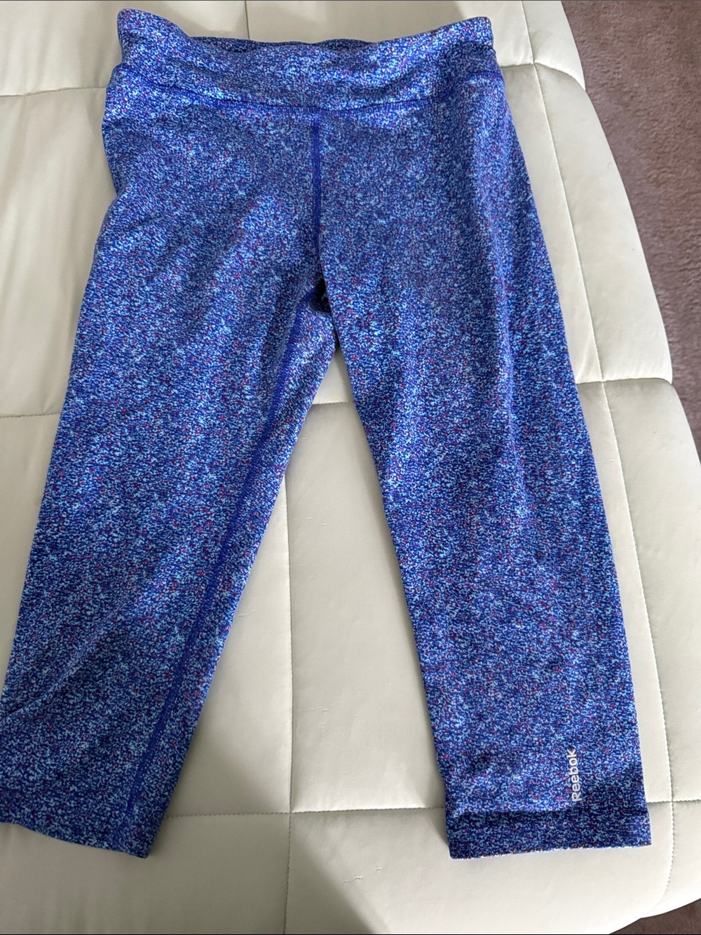 Reebok Blue Speckled Capri Leggings